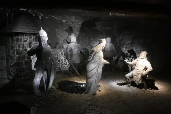 Statues en sel de la mine de Cracovie